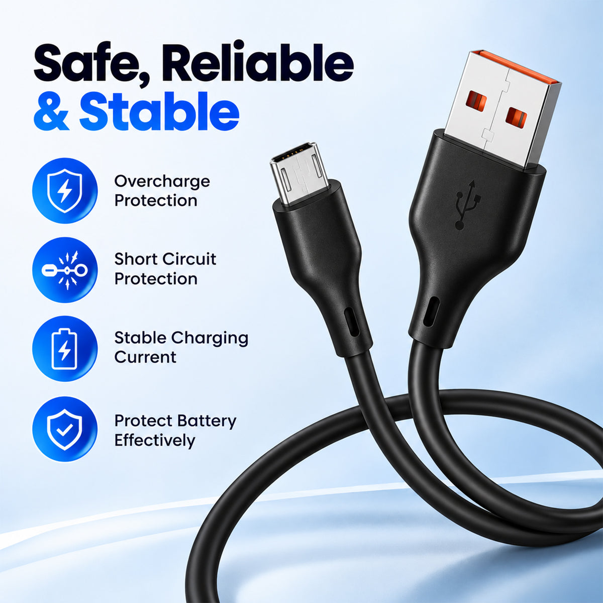 40W USB-A to Micro USB charging and data cable V8 CB 1031 Micro- 05.jpg