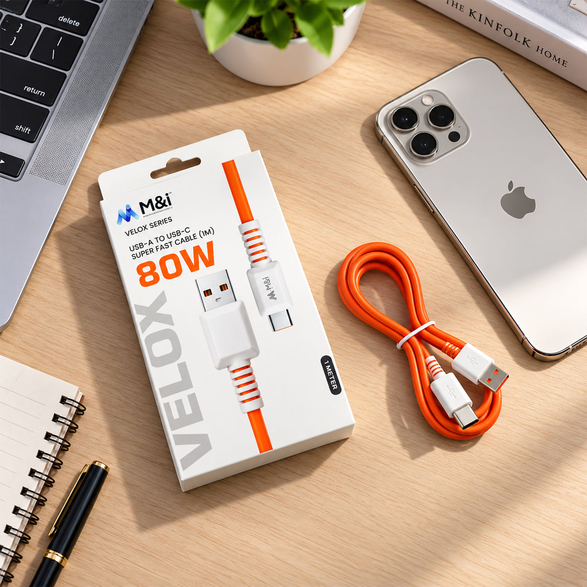 80W USB-A to USB-C charging and data cable TC Cb 1060- 01.jpg