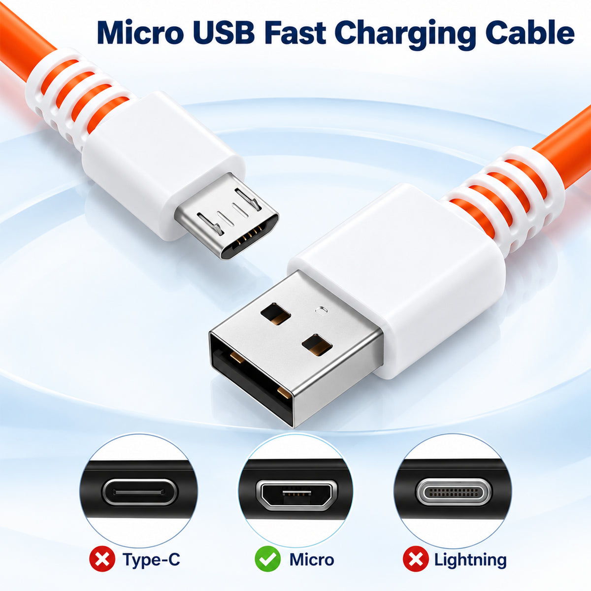 65W USB-A to Micro USB V8 charging cable V8 cb 1060- 07.jpg