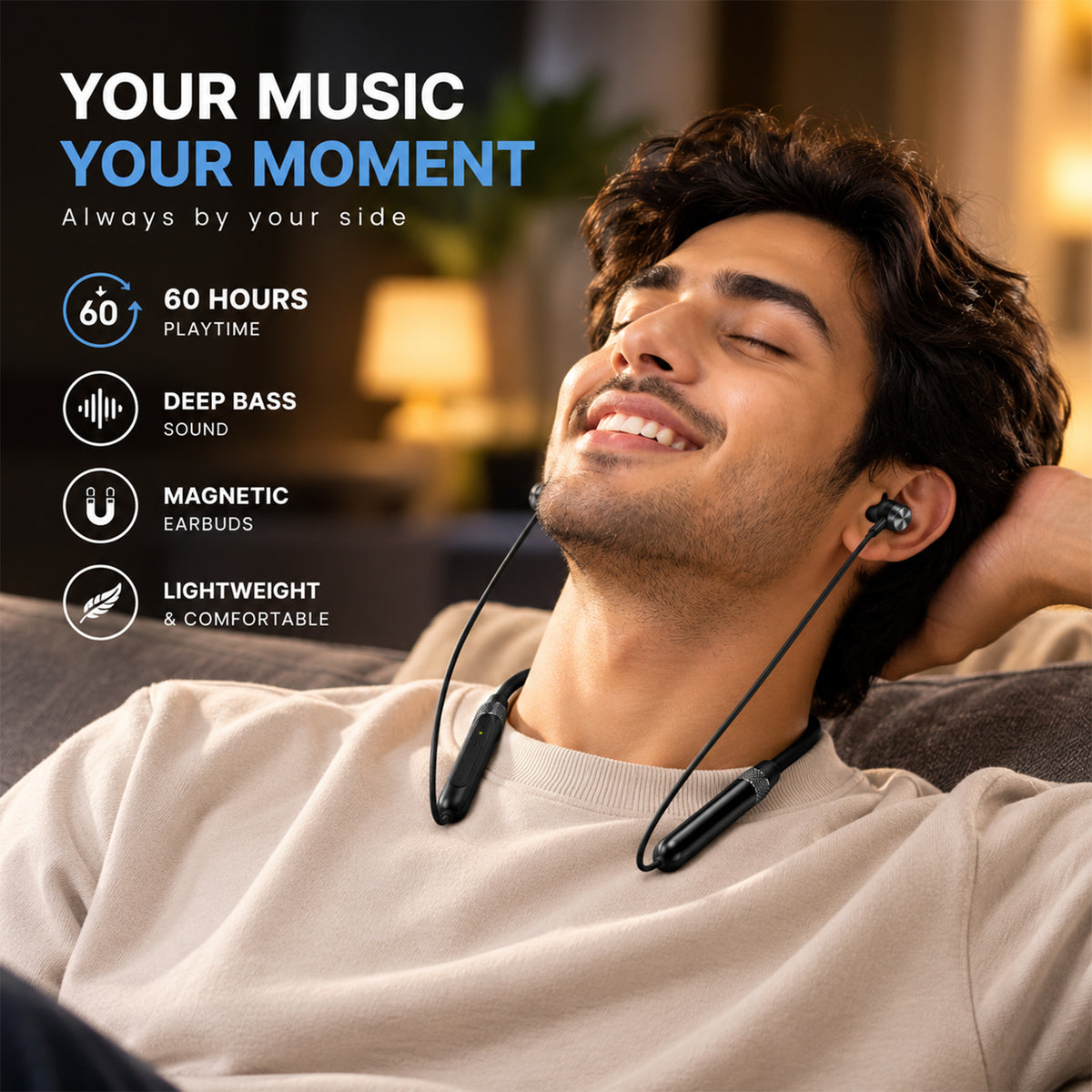 Wireless neckband with magnetic earbuds and 60 hours playtime NB-660- 06.jpg