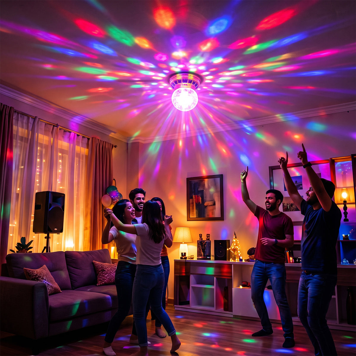 Multicolour LED disco party bulb 07