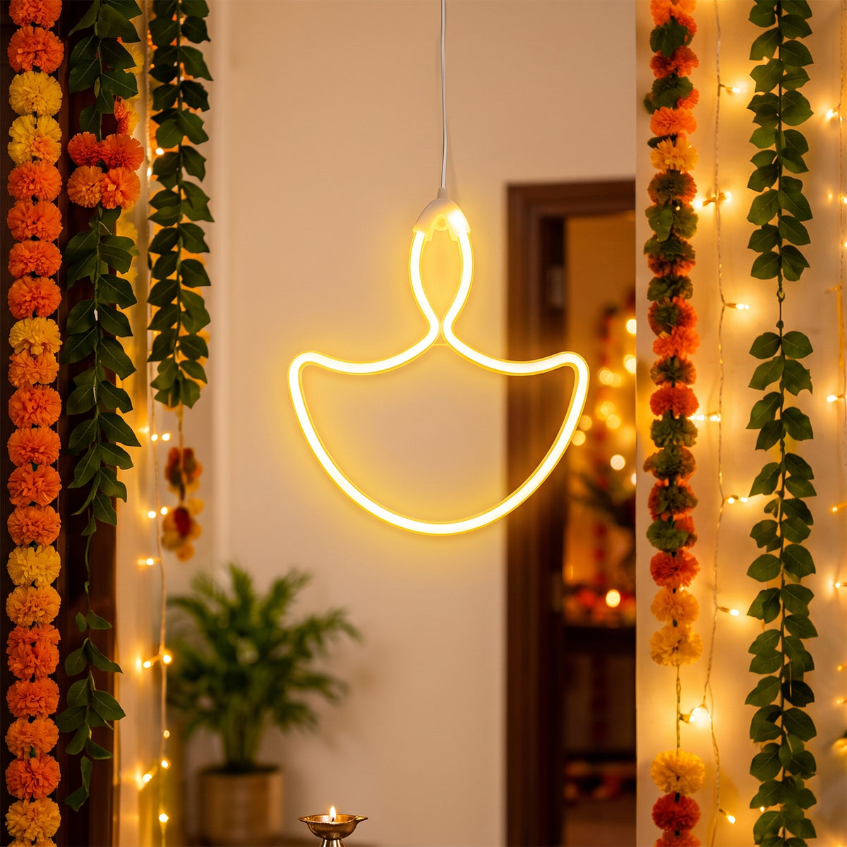 Diya Shape LED Hanging Light