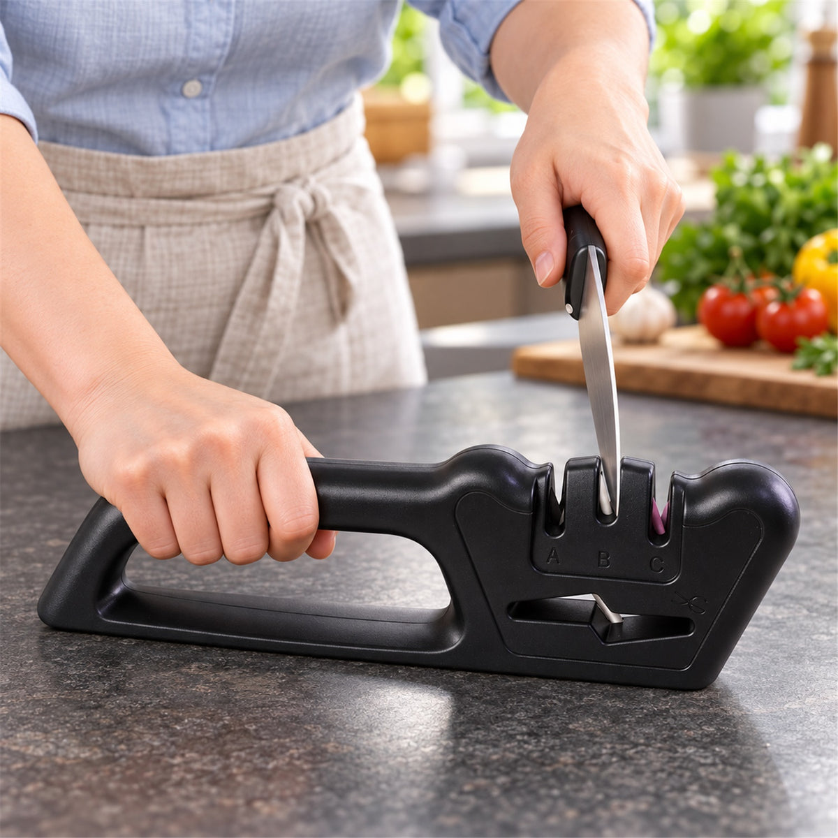 Black Manual Knife Sharpener