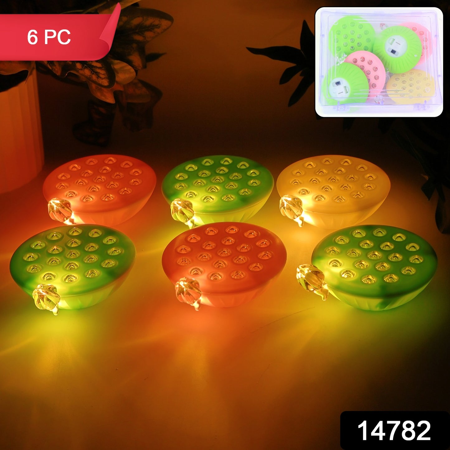 Set of 6 Lotus Canopy LED Decorative Lamps