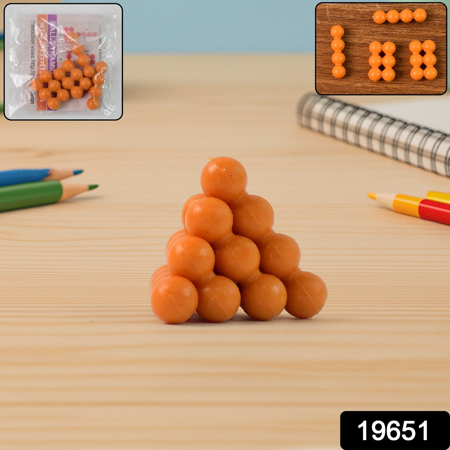 Ball Pyramid Toy – 3D Puzzle Building Brain Teaser Toy