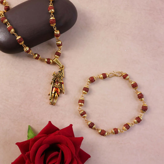 Mahadev Pendant with Rudraksha Necklace Combo