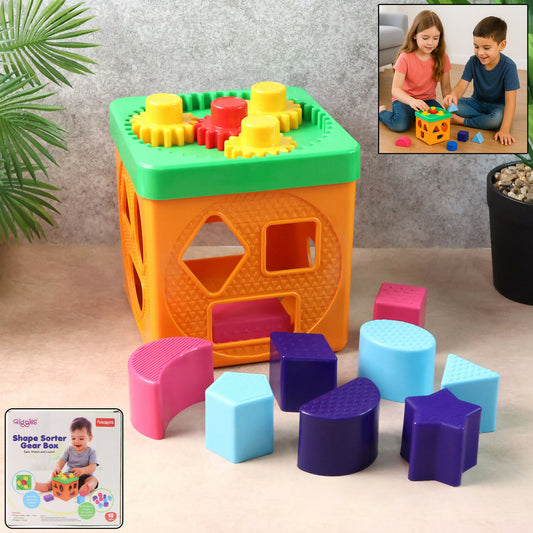 Funskool Giggles Shape Sorter Gear Box – Spin, Match & Learn Activity Toy for Toddlers
