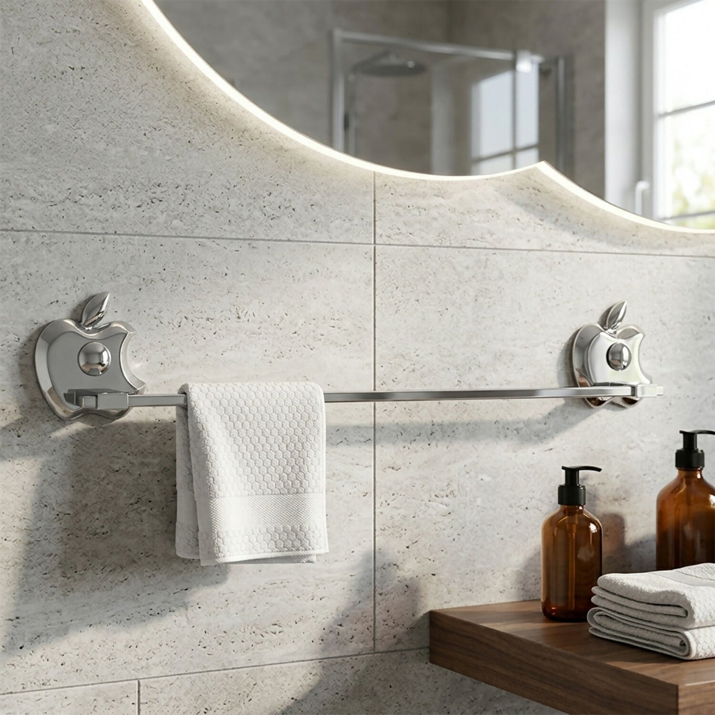 Stylish stainless steel towel rack with easy wall-mount installation