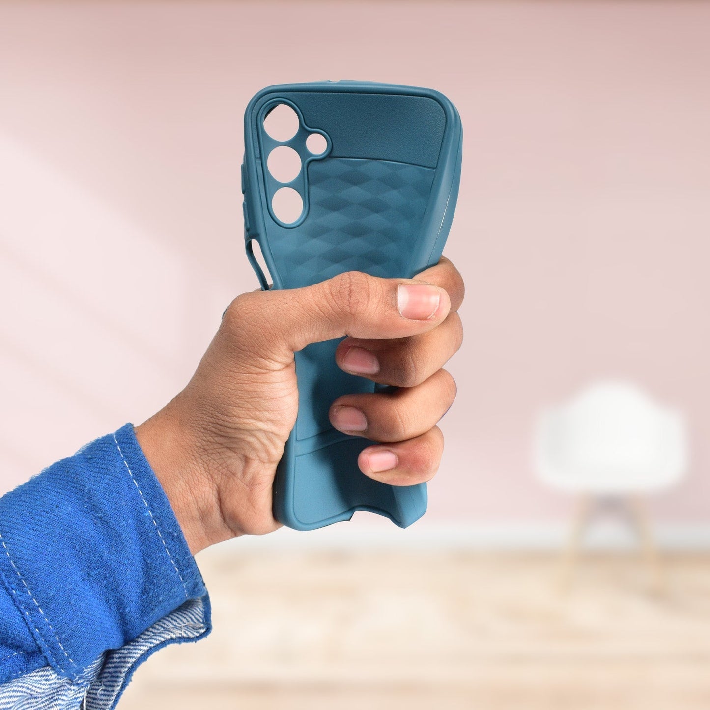 ओप्पो के लिए डायमंड टेक्सचर्ड सॉफ्ट सिलिकॉन केस