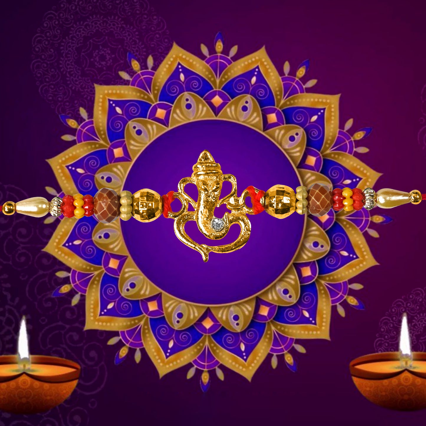 Ganesh Design Rakhi