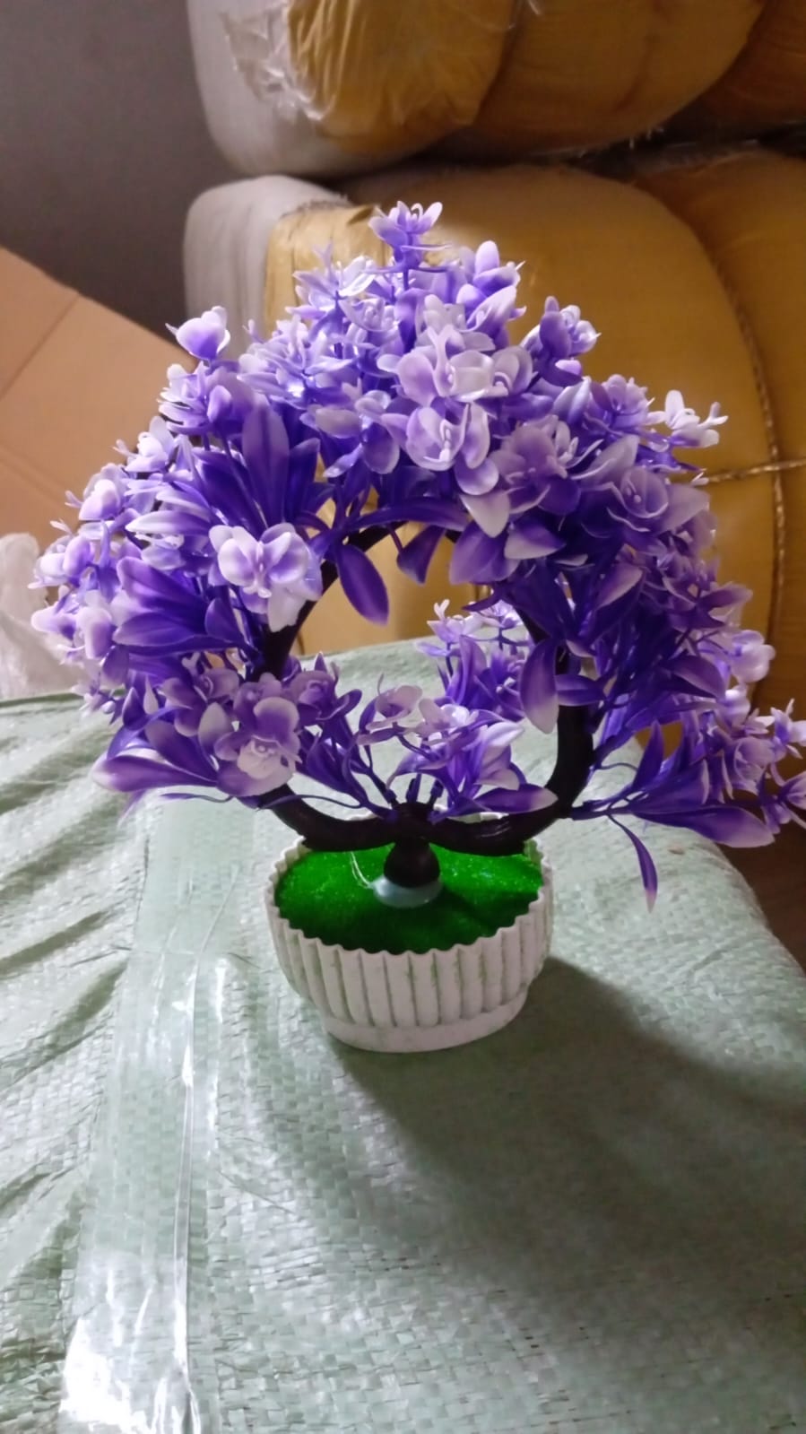 Artificial Flower Plant with Cute Pot β Perfect for Home & Office Decor (1 Pc)