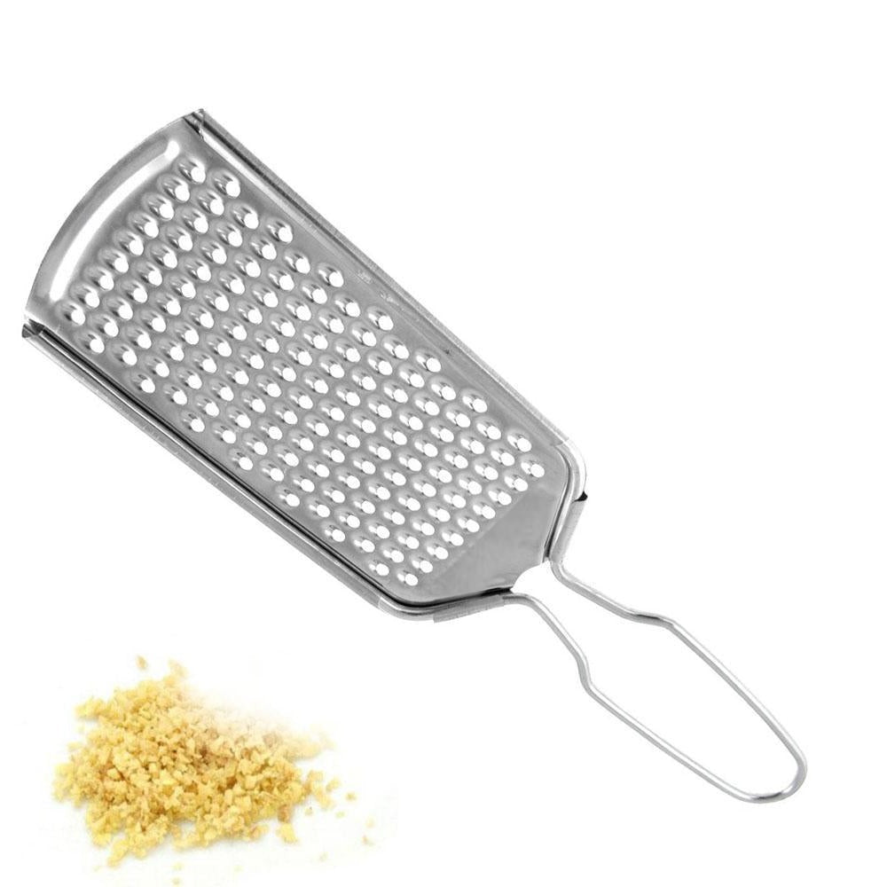 Close-up of grater showing fine grating surface