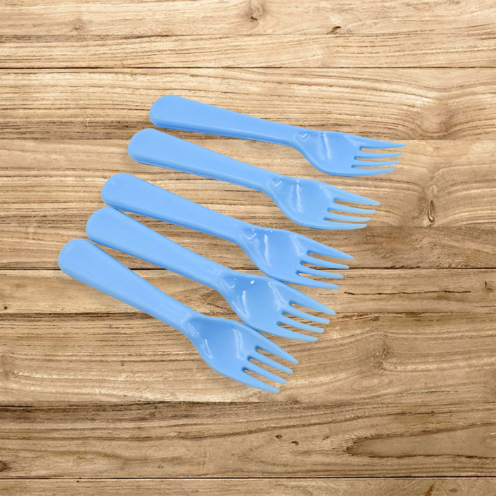5895 Reusable Premium Heavy Weight Plastic Forks, Party Supplies, One Size, plastic 5pc Serving Fork Set for kitchen, Travel, Home (5pc)