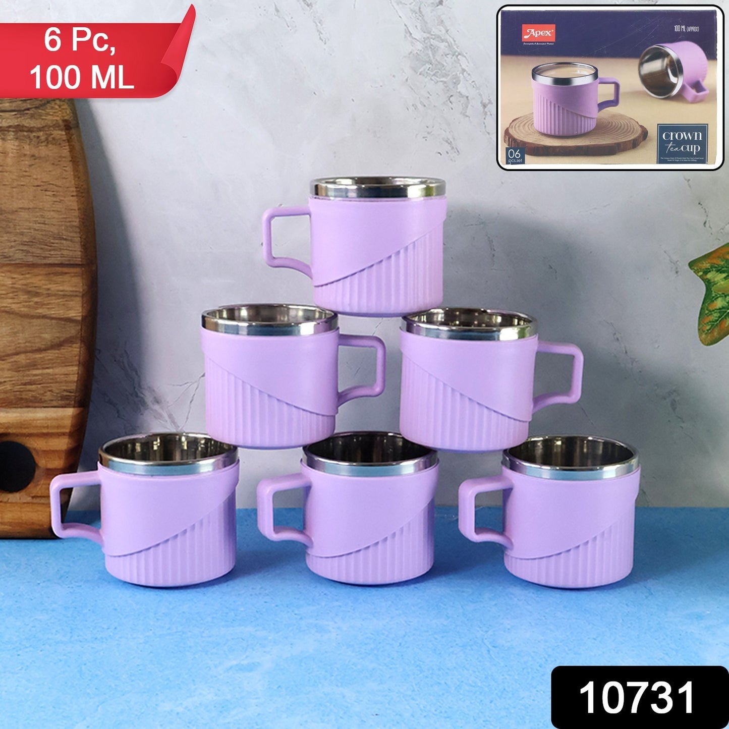 Apex Sturdy Tea & Coffee Cup - (6 Pc / Set)