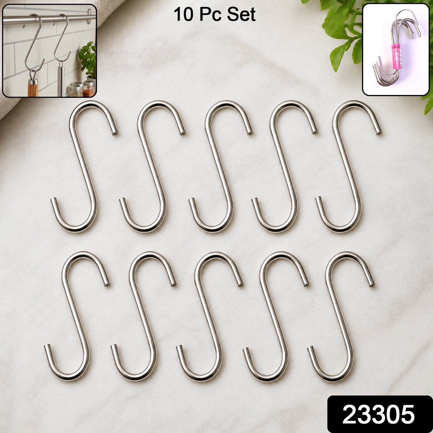 Heavy Duty S-Shaped Hanging Hook – Strong Metal, Multipurpose Use