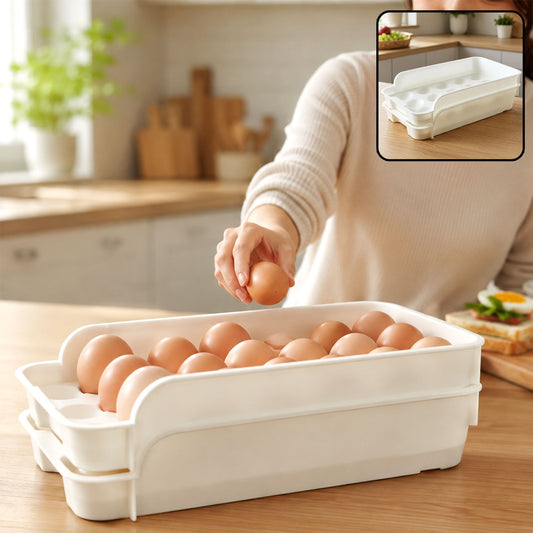 Egg Storage Tray – Space-Saving and Durable Refrigerator Organizer