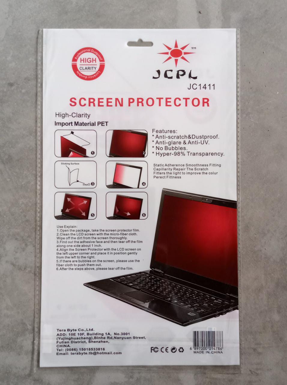 Laptop screen with the anti-scratch filter applied, showcasing enhanced clarity.