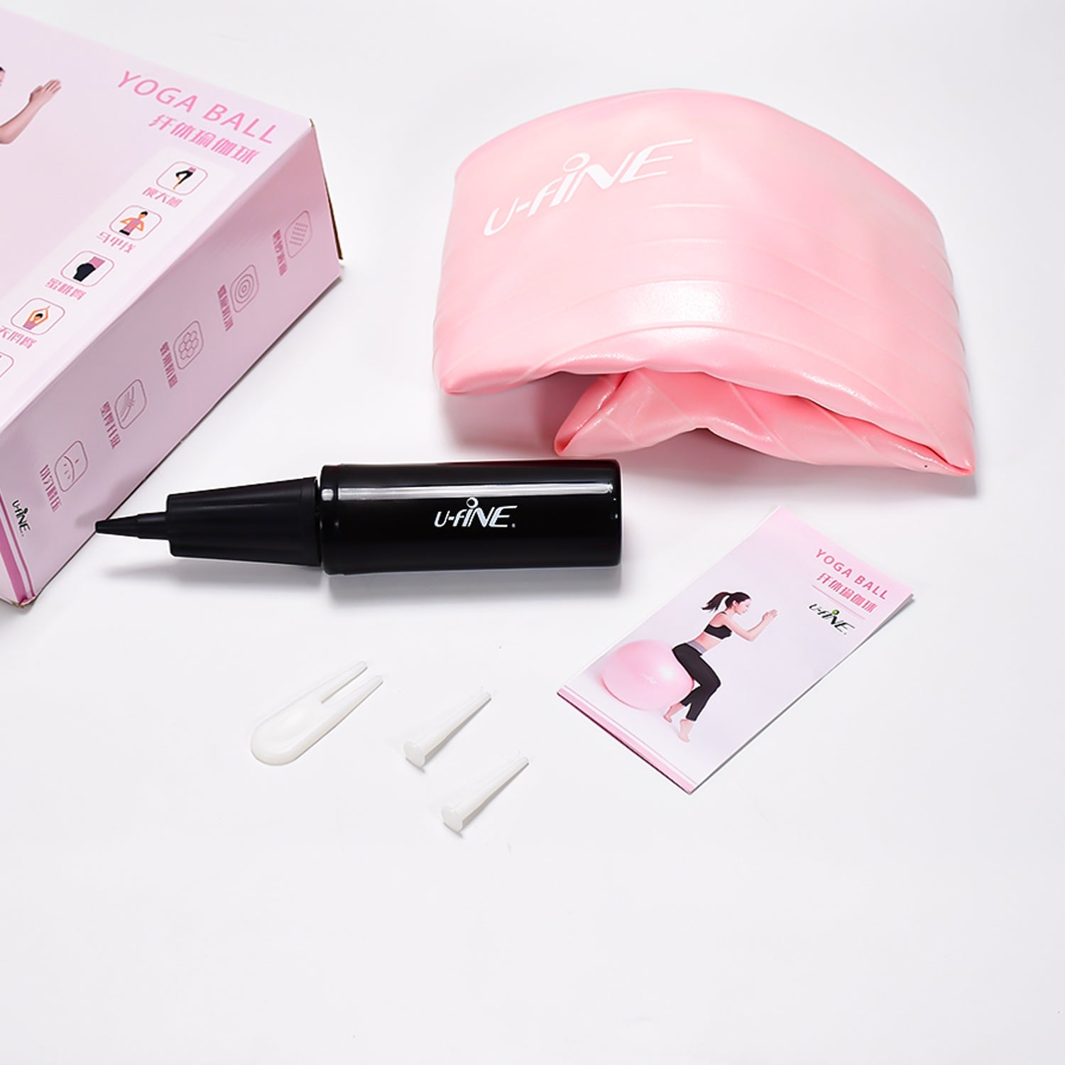 9091 એન્ટિ બર્સ્ટ 65 સેમી એક્સરસાઇઝ બૉલ ઇન્ફ્લેશન પંપ સાથે, નોન-સ્લિપ જિમ બૉલ, યોગા, પિલેટ્સ, ઘરે અને જિમમાં કોર ટ્રેનિંગ એક્સરસાઇઝ- પુરુષો અને સ્ત્રીઓ માટે યોગ્ય