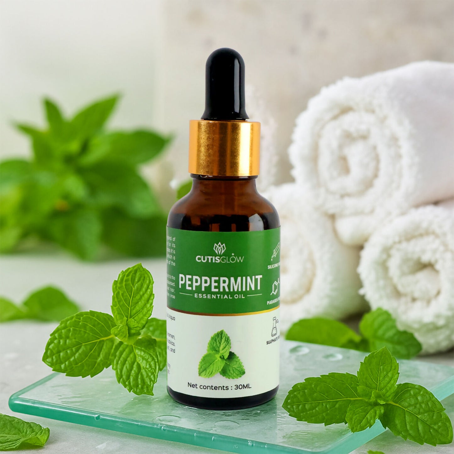 Eyelet Peppermint Essential Oil – 100% Pure & Natural Oil for Skin, Hair, Aromatherapy & Relaxation – 30ml