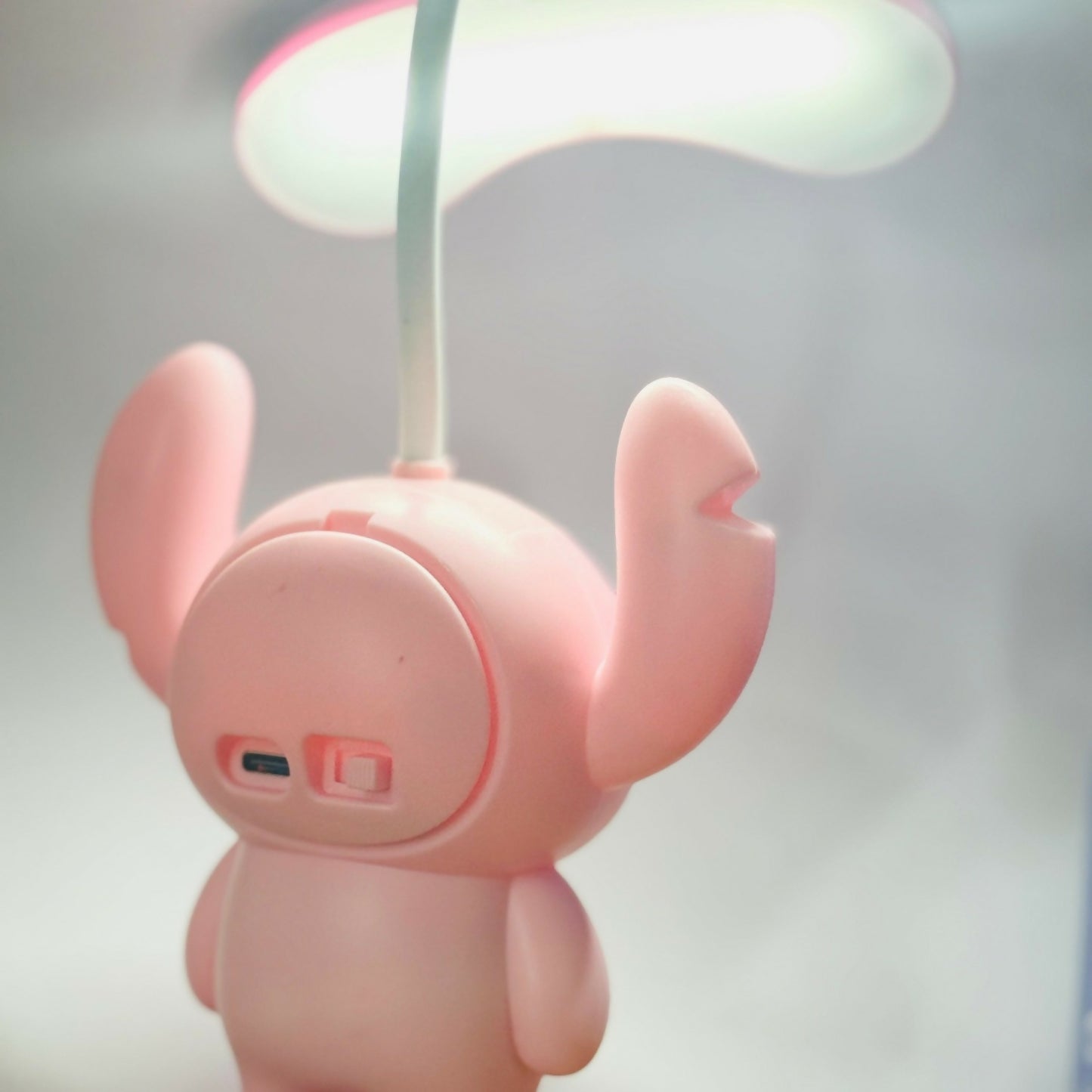 Cute Pink Cartoon Table Lamp for Kids – USB Rechargeable LED Desk Light