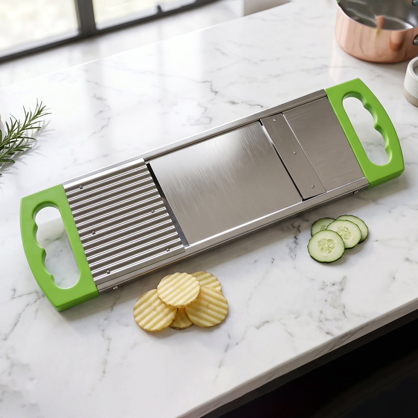 2 in 1 Potato Slicer used in all kinds of household kitchen