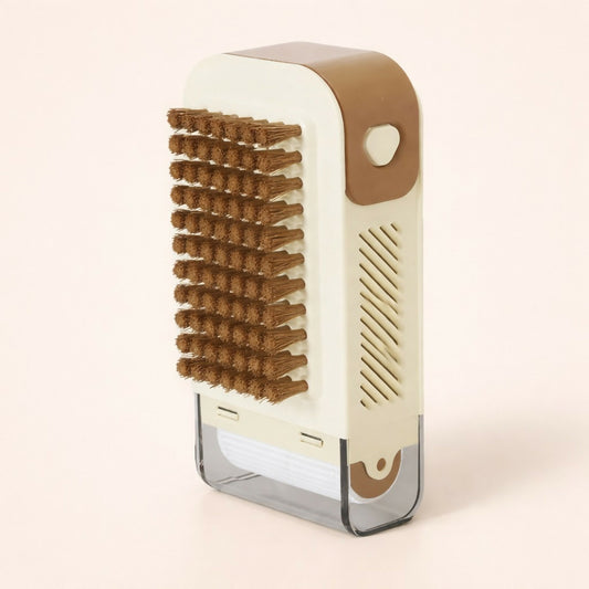 Manual Carpet & Sofa Cleaning Brush with Built-In Soap Dispenser