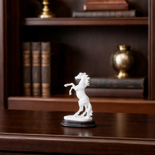 White Horse poly-resin Showpiece Statue for Home & Office Décor