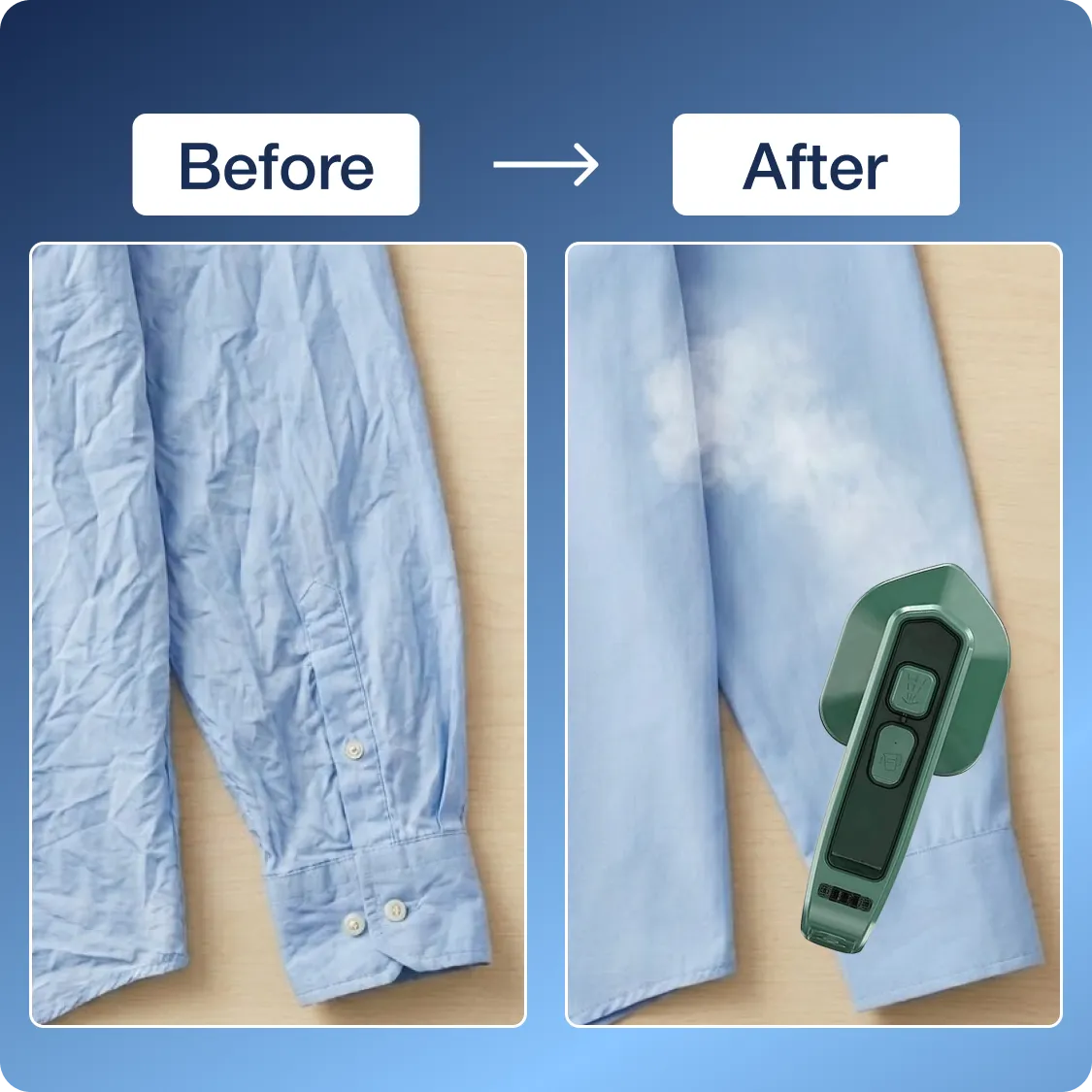 Mini Steamer & Iron: 2-in-1 Portable Travel Friendly