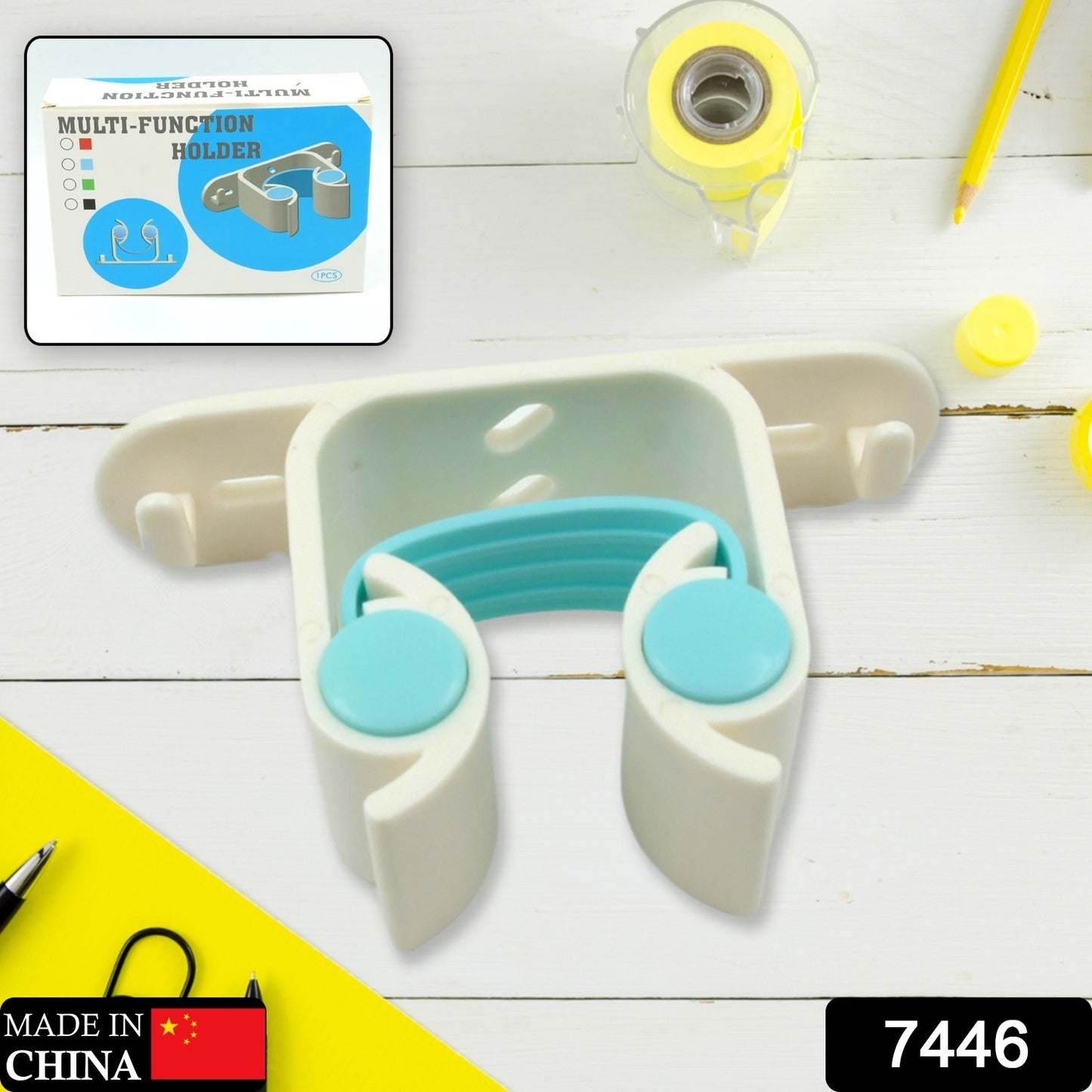 मल्टीफंक्शनल होल्डर 4 स्क्रू वॉल माउंटेड ब्रूम ऑर्गनाइज़र क्लीनिंग टूल होल्डर हैंगर, बाथरूम किचन के लिए हैंगिंग हुक, मल्टी फंक्शन होल्डर गैराज क्लिप बाइक हैंगर वॉल माउंट सेट (1 पीस)