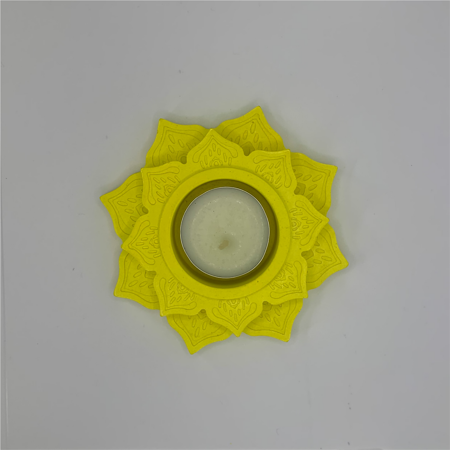 Lotus Diya yellow tealight candle