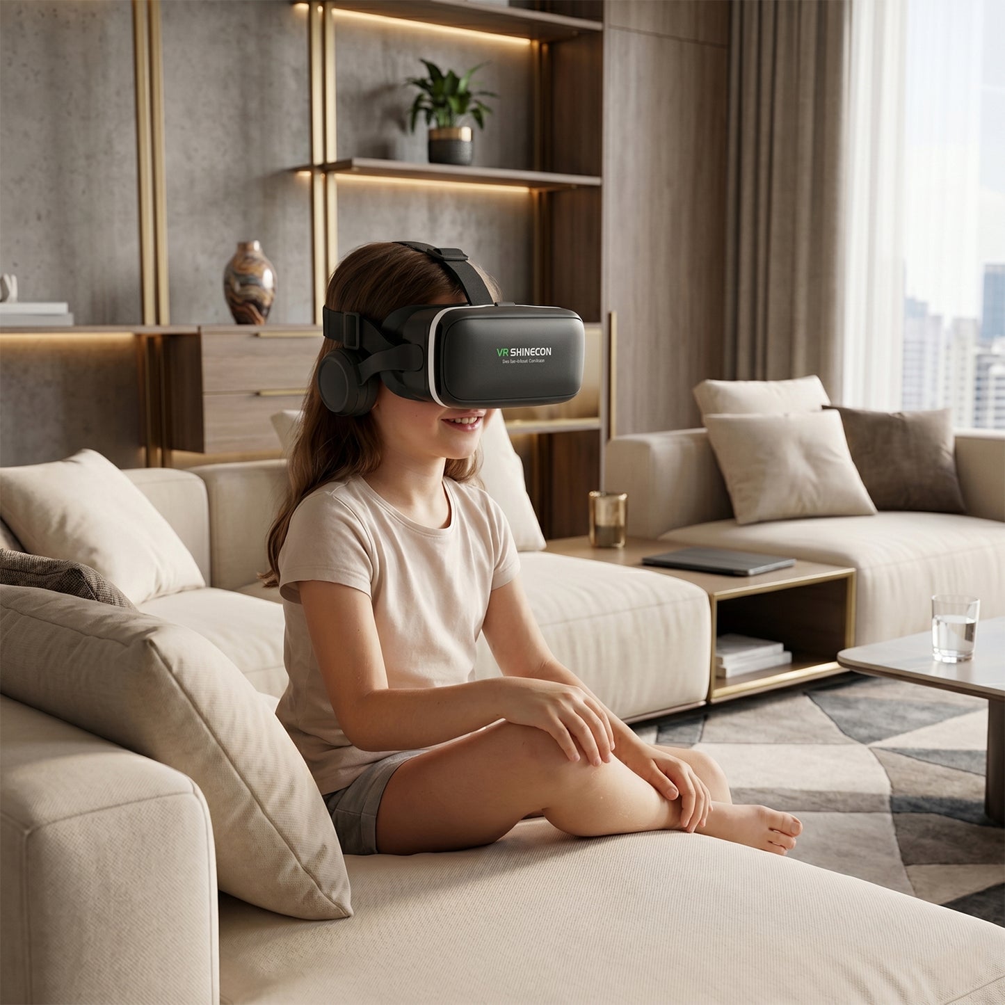 3D VR Glasses showing adjustable lenses