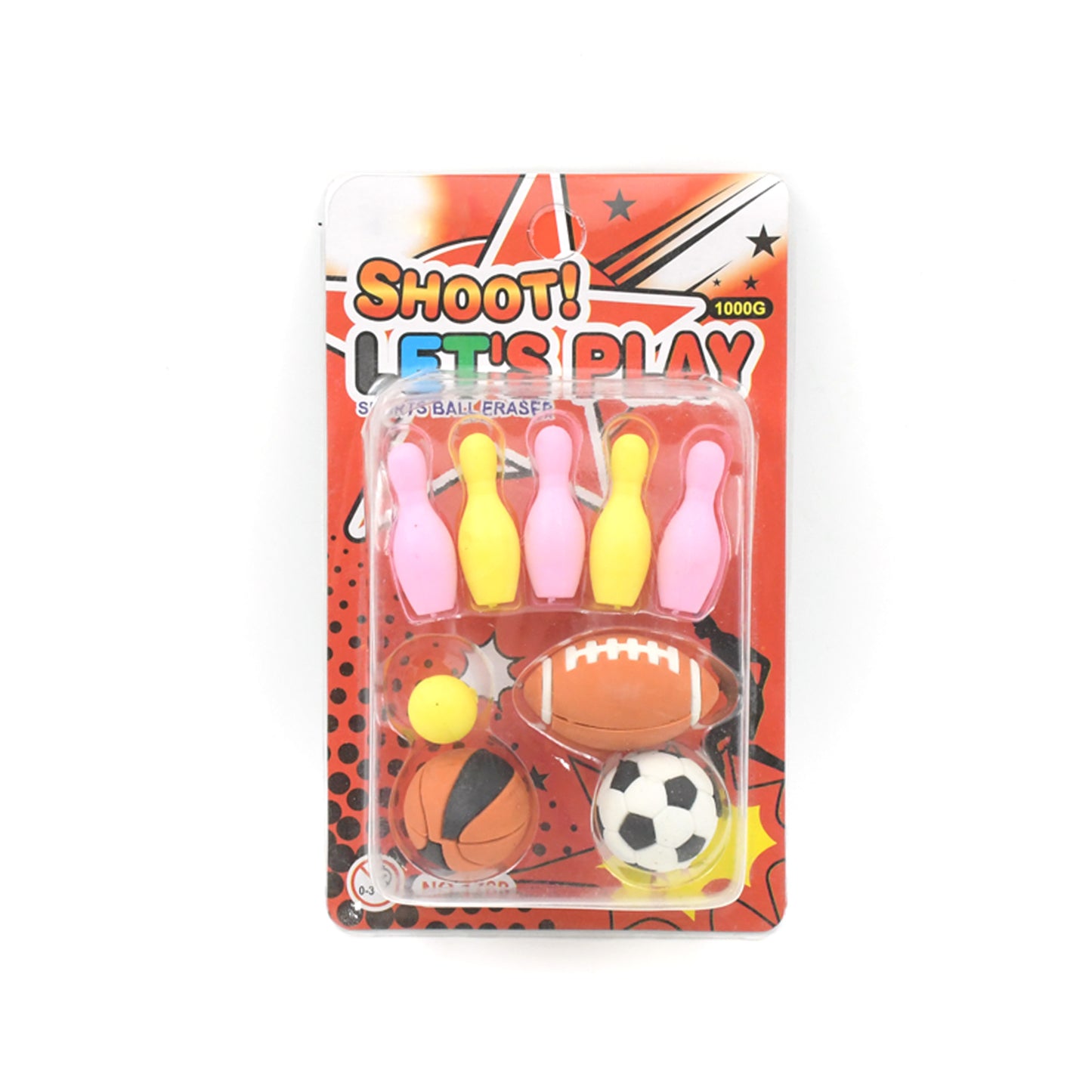 Mini Eraser Set for Kids (9 Pieces) - Fun Designs, Party Favors, School Prizes