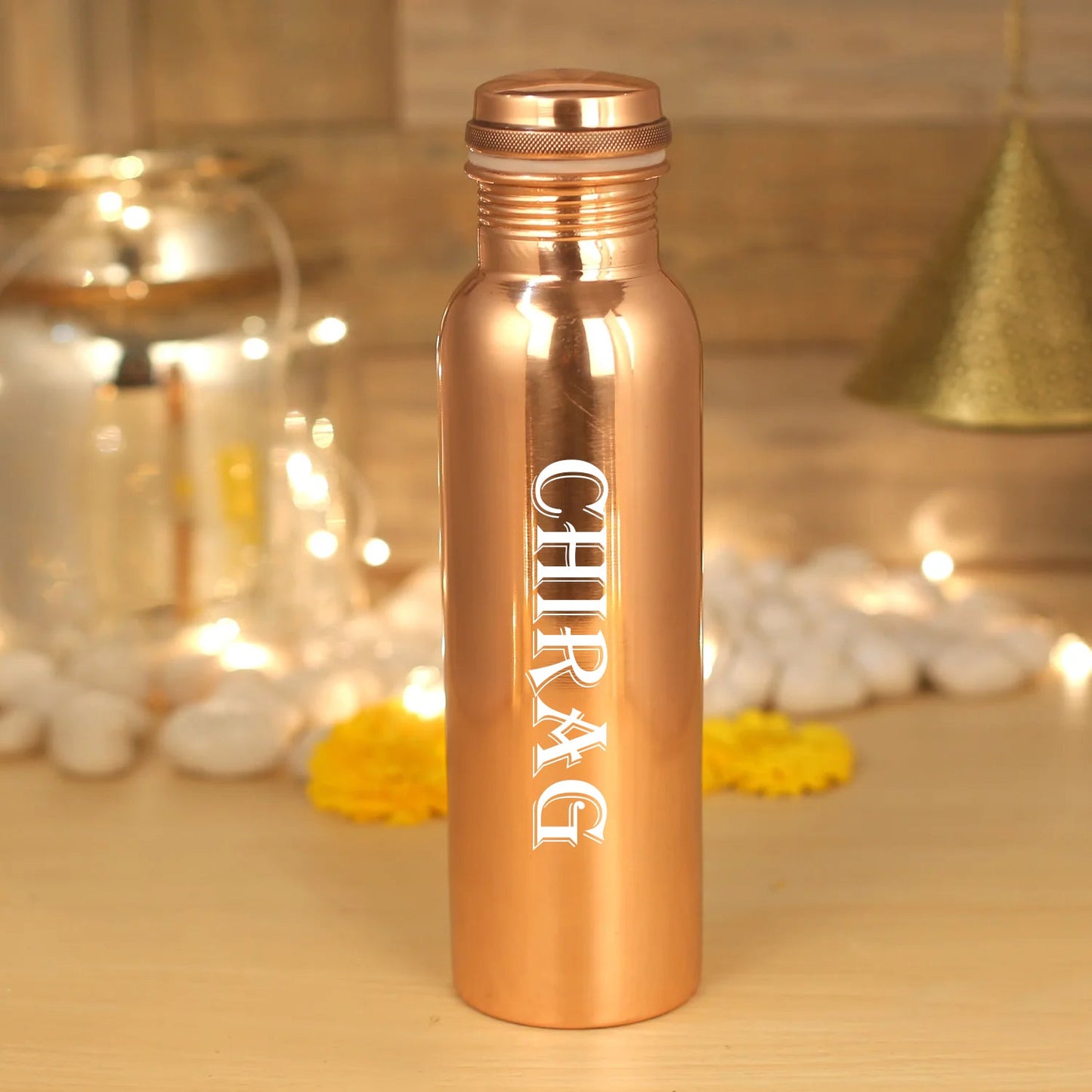 Customized Copper Water Bottle 2 Glasses with Gift Box (3 Pcs Set)