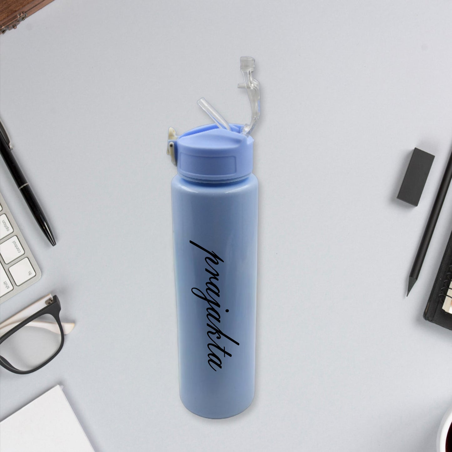 Customize Plastic Water Bottle 3pc Set,3 Different Size Bottle High Quality Water Bottle Plastic Water Bottle BPA-Free & Leak-Proof! Cartoon Printed Design for Kids' School, For Fridge, Office, Sports, School, Gym, Yoga (3 Pc Set)