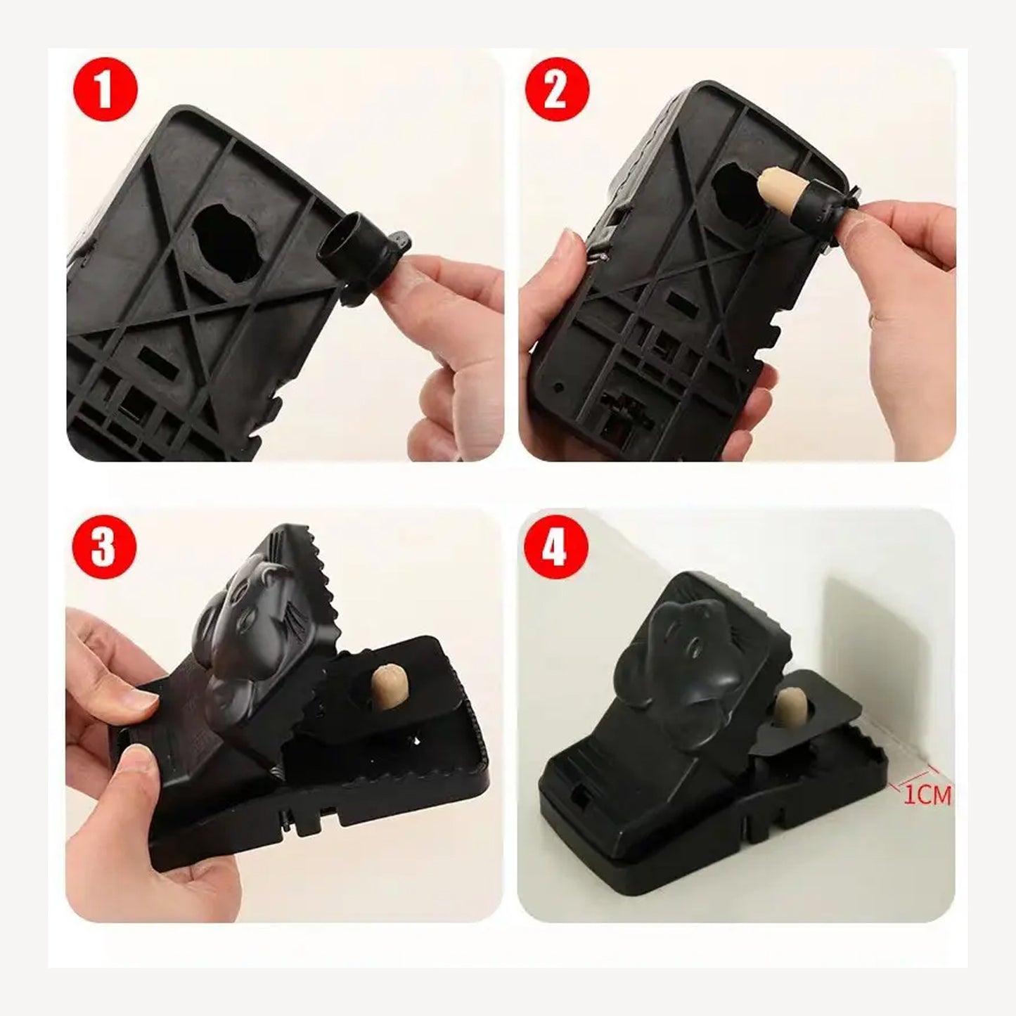 माउस कैचर ट्रैप केज माउस फिगर के साथ घर, किचन, कमरे, ऑफिस, इनडोर, आउटडोर चूहे कीट नियंत्रण के लिए पुन: प्रयोज्य (1 पीस)