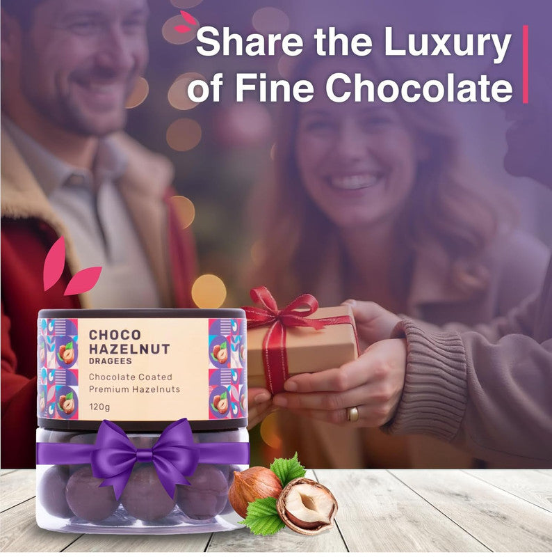 Oracle Nuts & Berry Choco Hazelnut Dragees – Chocolate Coated Premium Hazelnuts (120gm)
