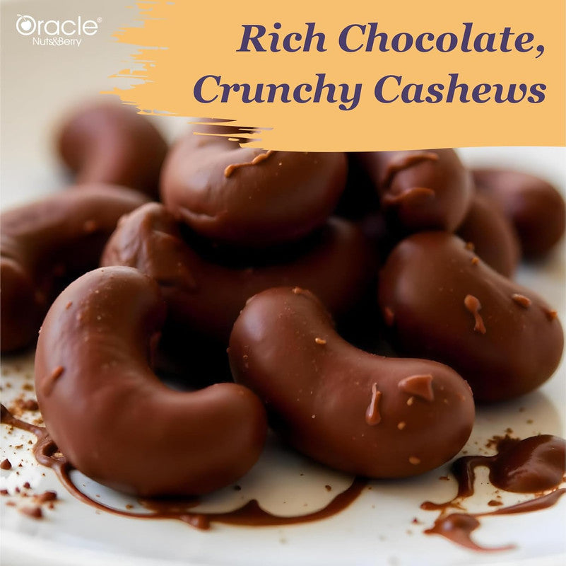 Oracle Nuts & Berry Premium Choco Cashew Dragees Chocolate Coated Crunchy Cashew Nuts (120gm)