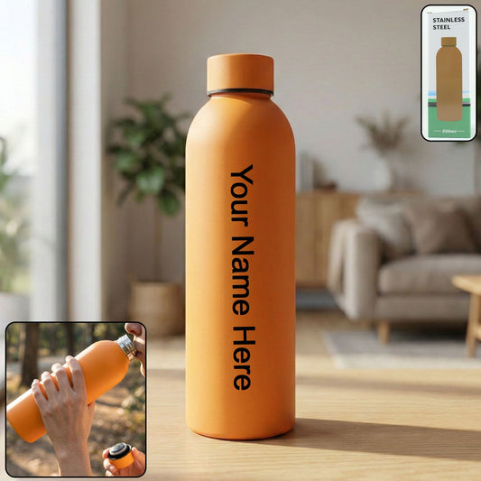 Customize Stainless Steel Double Wall Vacuum-Insulated Drink Water (Orange / 500 ML )