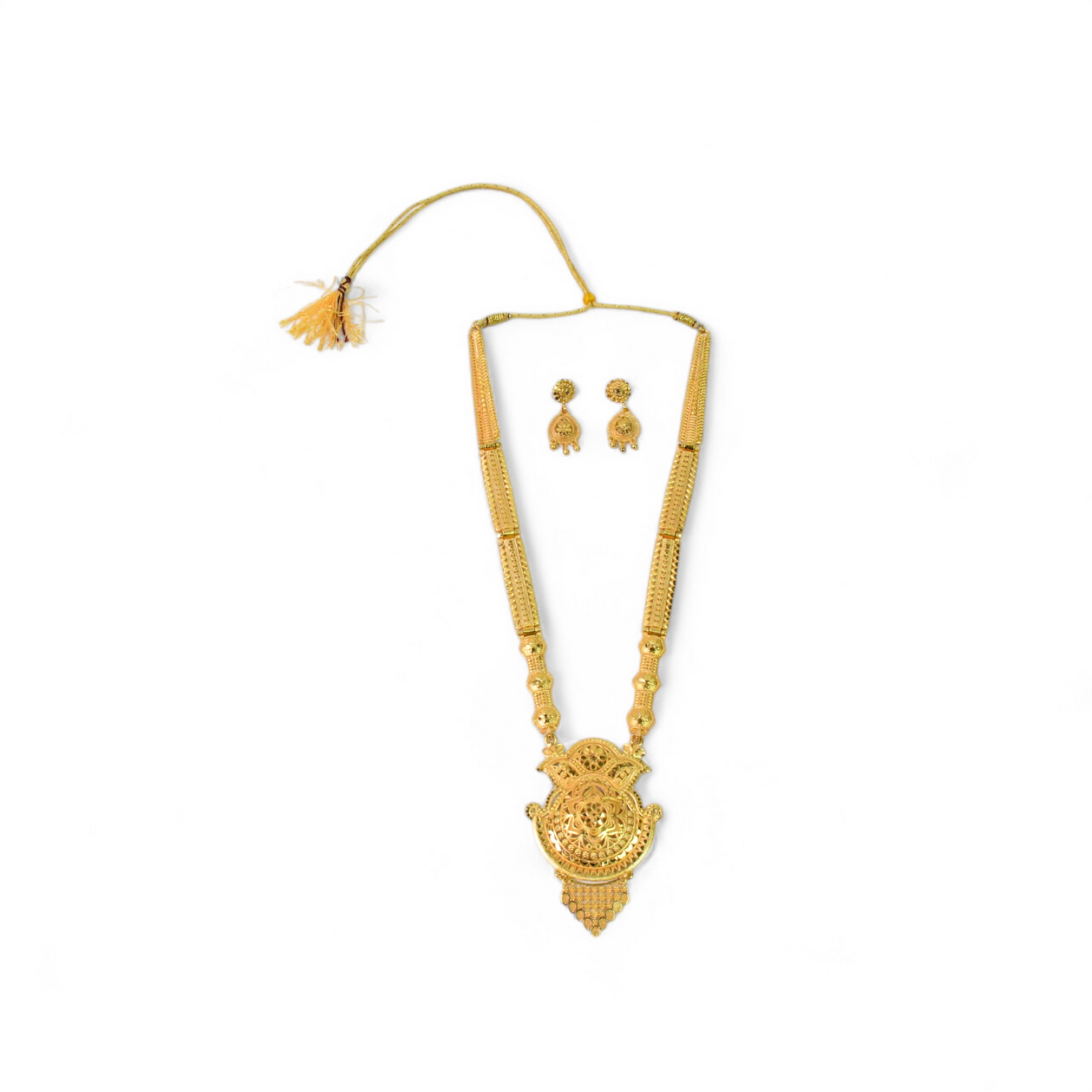 Gold Toned Bridal Designed Necklace Set