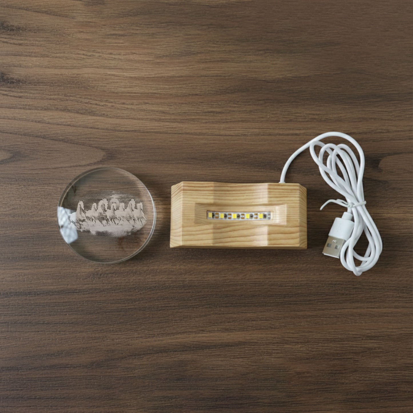 3D Crystal LED Table Lamp (1 Pc)