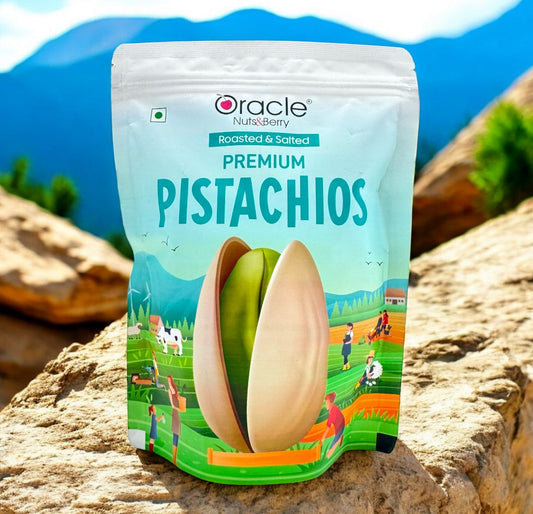 Oracle Premium Roasted & Salted Pistachios Healthy Dry Fruits Snack (250gm)