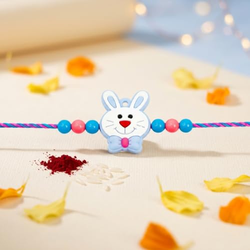 Kids Rakhi for Brother with Pooja Thali - Raksha Bandhan Gift Set, Pack of 7
