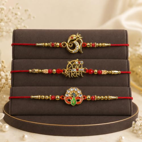 Rakhi for Brother with Butter Scotch 32gm - Raksha Bandhan Gift Set, Pack of 7