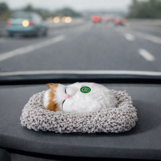 Sleeping Cat Dashboard Decor Cute Car Interior Table Showpiece