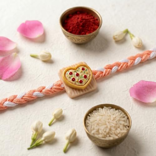 Lotus Rakhi Combo - Raksha Bandhan Gift with Diamond Water Bottle 1000ml, Pack of 7
