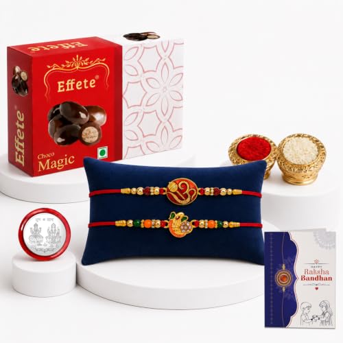 Rakhi for Brother with Chocolate Magic 32gm - Raksha Bandhan Gift Set, Pack of 6
