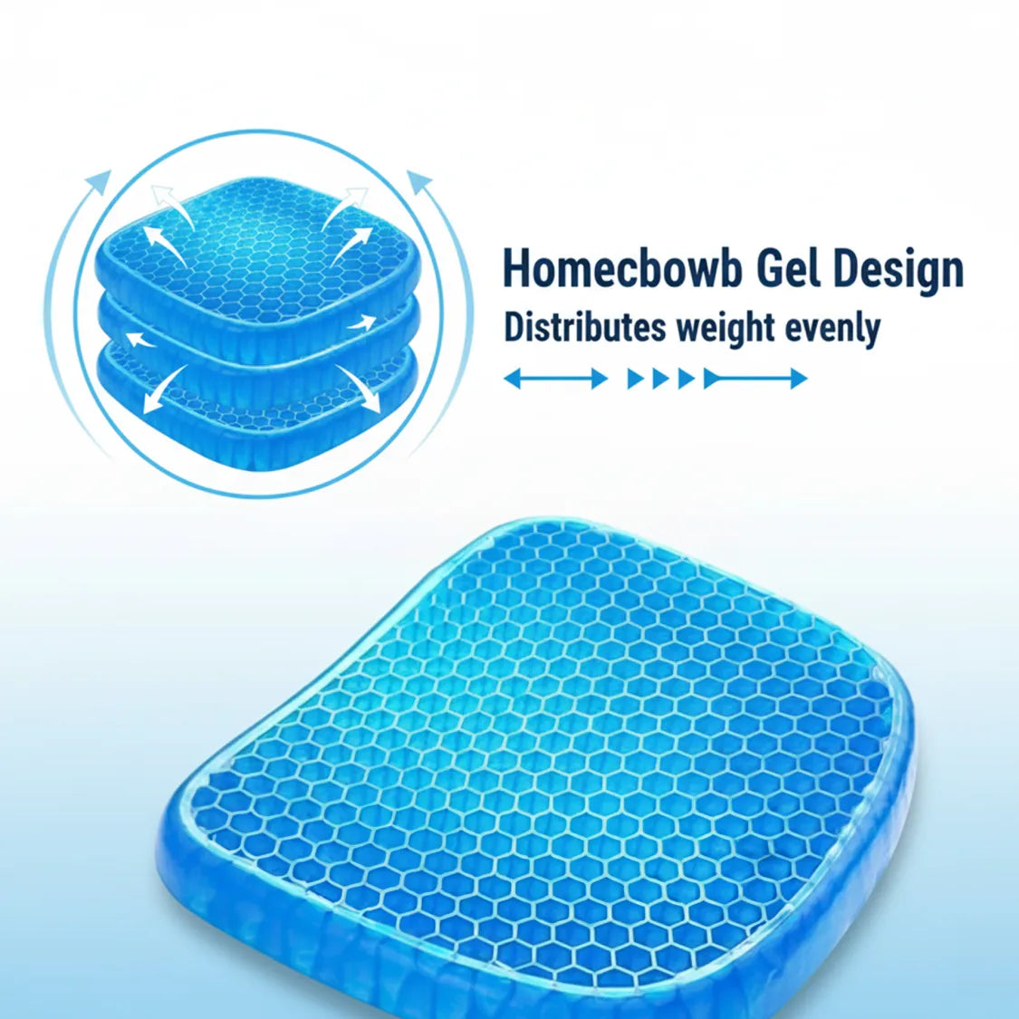Cushion Seat Flex Pillow, Gel Orthopedic Seat Cushion Pad (Egg Sitter)