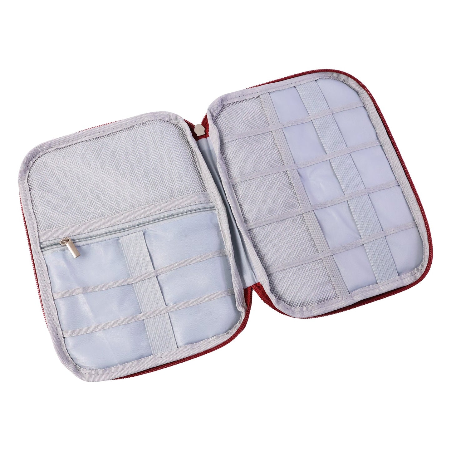 Multi Zip Pouch Travel Toiletry Organizer Storage Bag for Cosmetics & More (1 Pc)