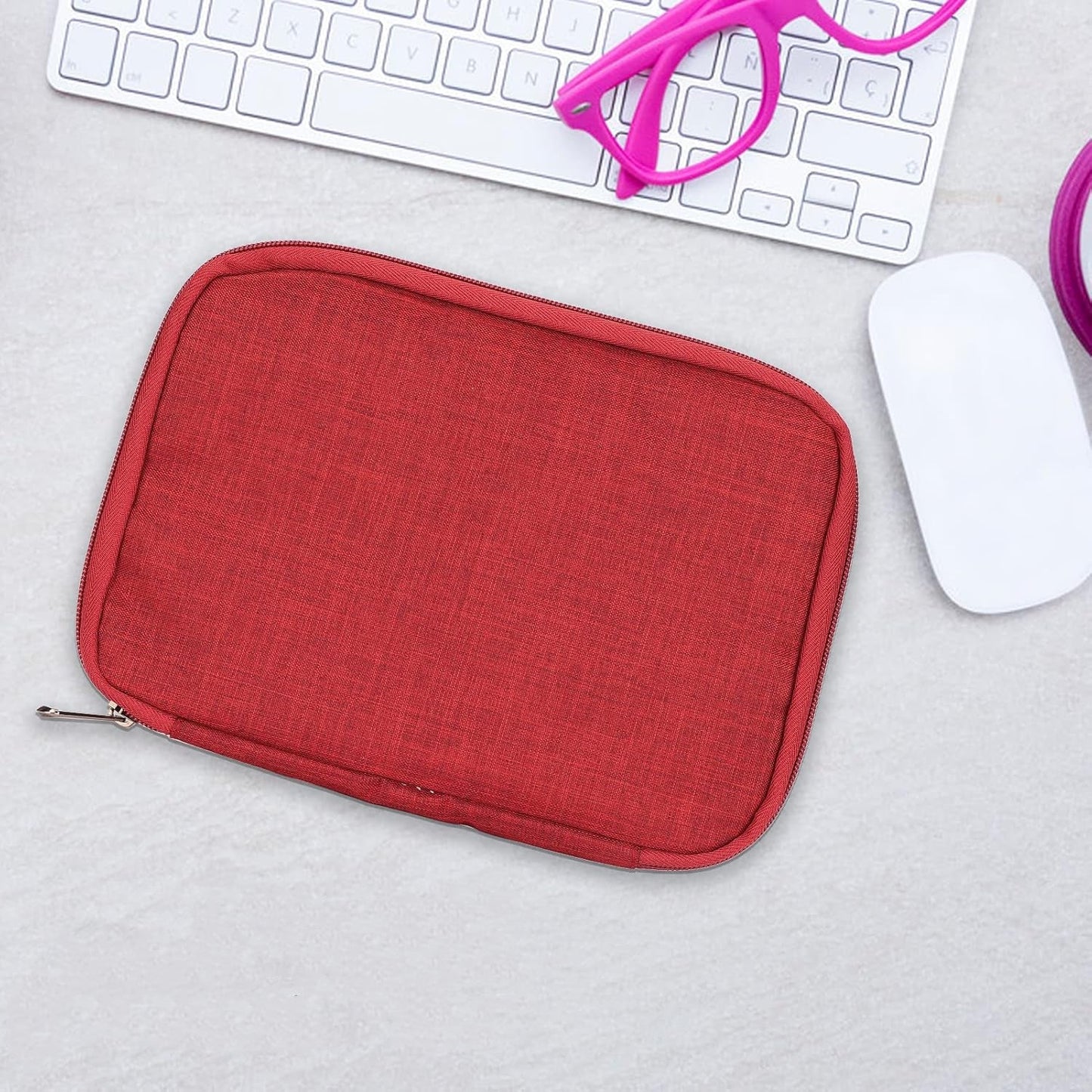 Multi Zip Pouch Travel Toiletry Organizer Storage Bag for Cosmetics & More (1 Pc)