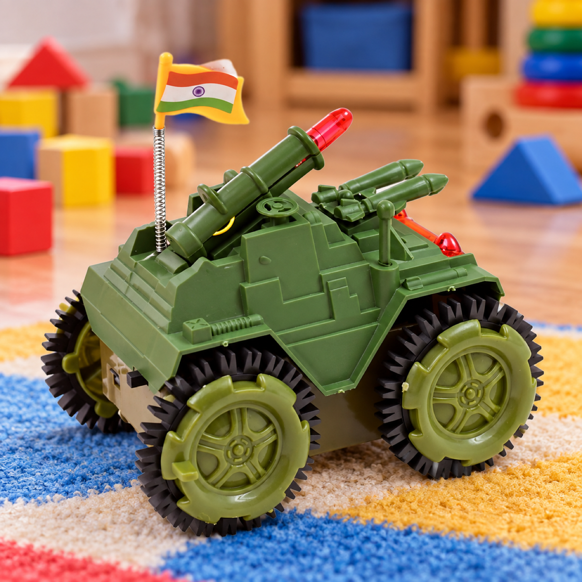 Children's Tumbling Tank Toy Car with Dynamic Lights & Sound showcase